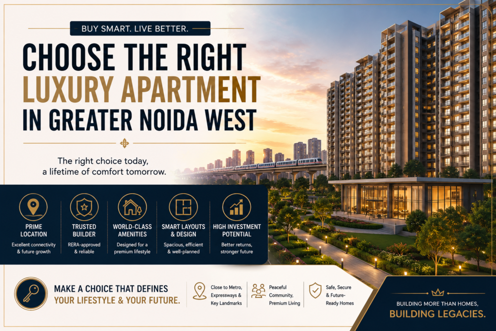 Choose the Right Luxury Apartment in Greater Noida West