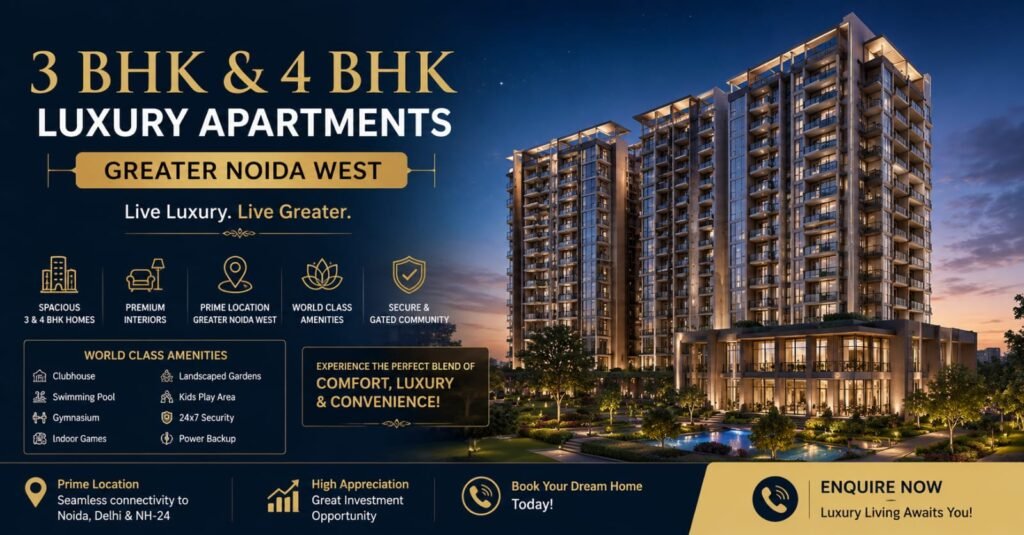 3 & 4 BHK luxury apartments Greater Noida West