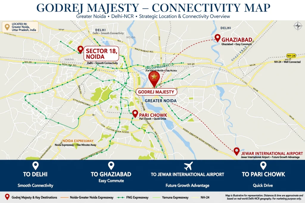 Godrej Majesty Location Map Expressway